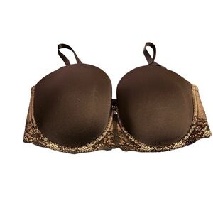 Torrid Lacy Black Underwire Multi Way Convertible Bra 40DD Padded Sexy Boudoir